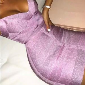 Sexy lilac purple bandage dress size M new